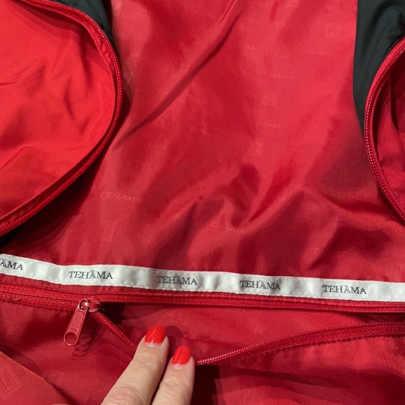 NWOT TEHAMA Men’s light weather jacket. Zip up! Red and black, size XXL/TTG - Picture 9 of 12